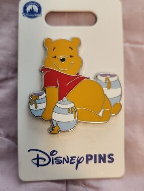 Disney Winnie the Pooh Relaxing Pin - Yellow, Red & Light Blue